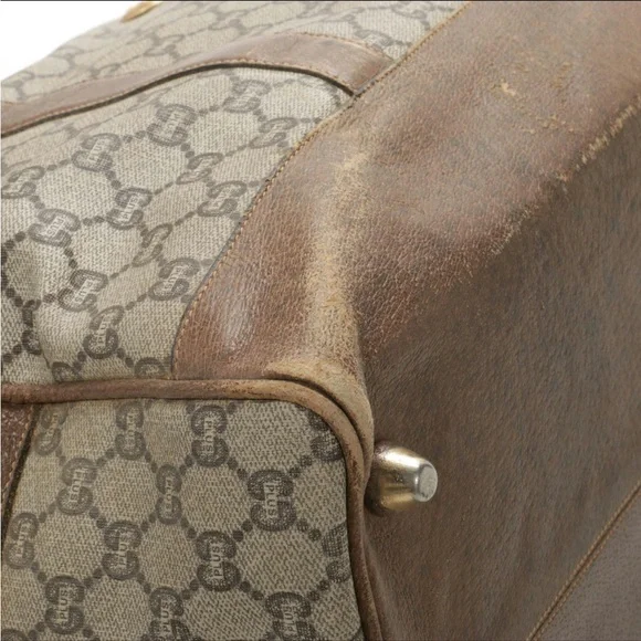 Gucci Tan and Brown Duffel Bag- Vintage - Picture 13 of 13